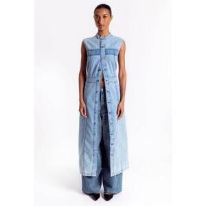 NEW OUTLAND DENIM ethel maxi dress in broken blue